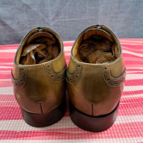 %Suitsupply Brown Brogue Size 40 / US 7 , Men Cap Toe Derby Shoes / D9 main image 9